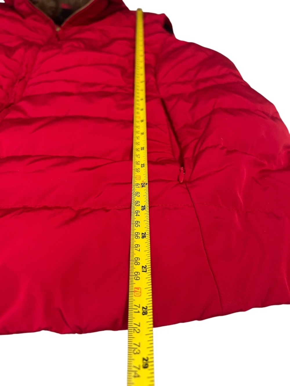 Talbots Faux Fur Collar Down Puffer Vest In Red Size 2XL NWT Full Zipper - Picture 8 of 11